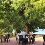 Breakfast view at Sandy Spoon Restaurant accompanied by sea breeze